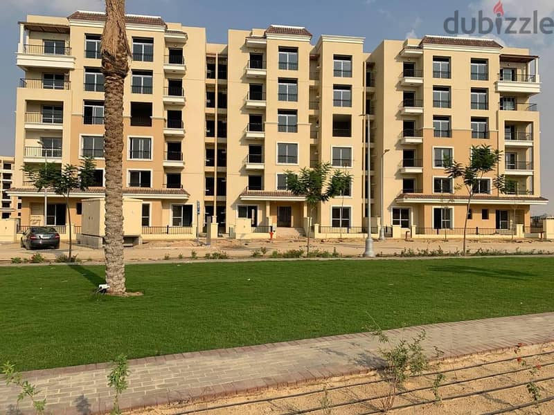 Duplex 136 sqm with 20 sqm garden, fenced with Madinaty, for sale in Sarai Compound in New Cairo, at a special cash price 8