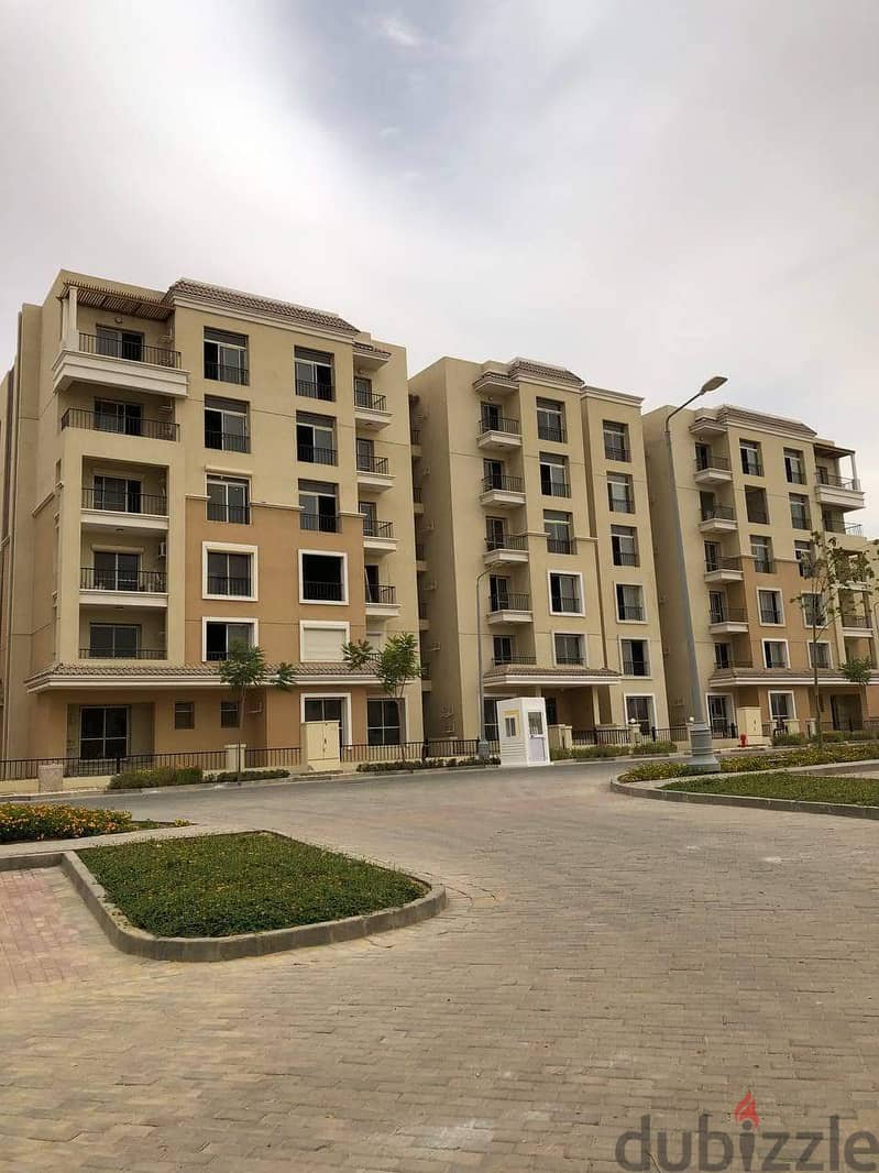The best division in the Shia stage, 147 sqm apartment for sale, 3 rooms, in Sarai Compound, New Cairo, near Mostakbal City 8