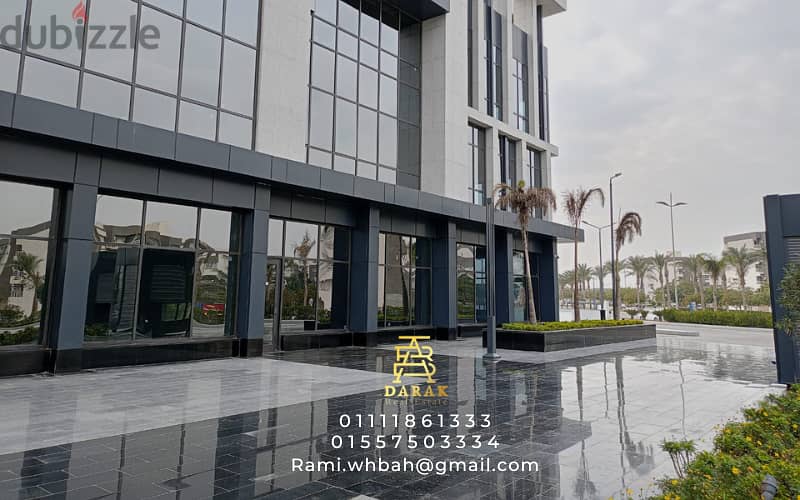 Office for rent, 100 sqm, panoramic, main facade, East Hub Madinaty, great location, second floor, open view 6