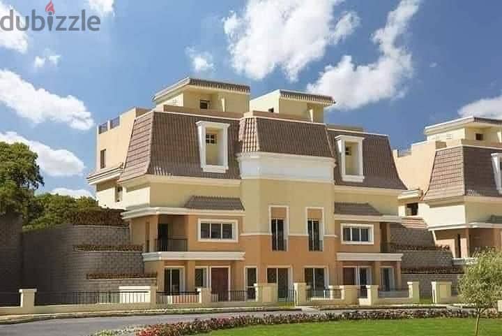 For sale, apartment + garden, 205 square meters, the most distinguished compound in Mostakbal City, next to Madinaty, with a 10% SARAI down payment 5