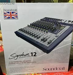 بحالة الزيرو استعمال تجربة فقط  soundcraft signature 12 mixer