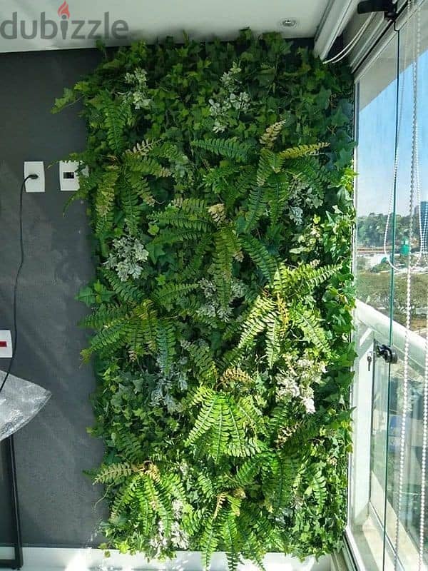 جمال الزرع المعلق الـ Green Wall  علي الحائط يستخدم في العديد من الامك 5