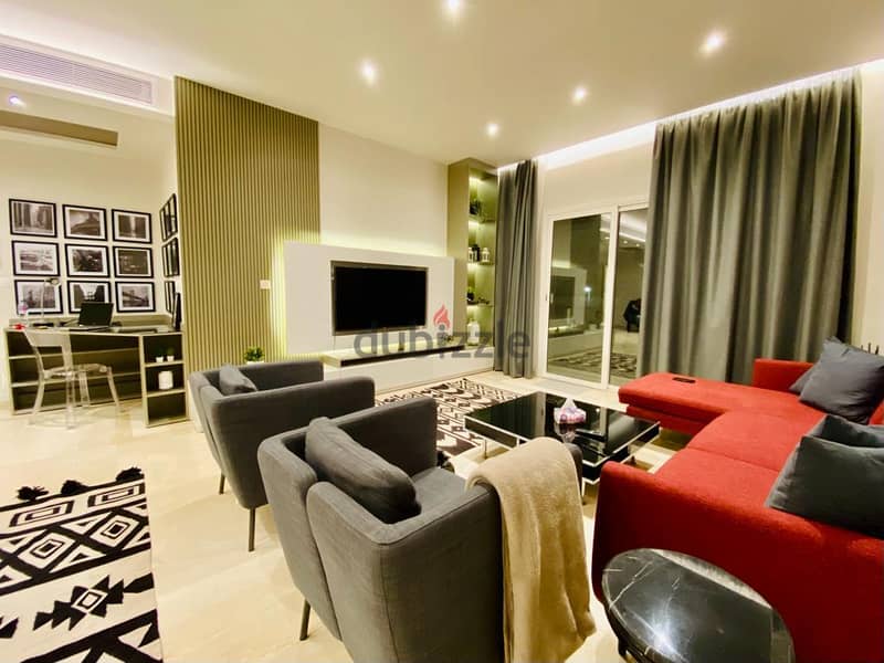 Luxury furnished apartment 213m in Mivida – Boulevard شقة مفروشة مودرن للايجار فى ميفيدا بوليفارد 2