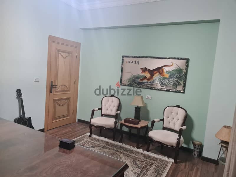 Fully-furnished apartment 210 m. for rent ultra super lux finished in prime location El Banafseg New Cairo 4
