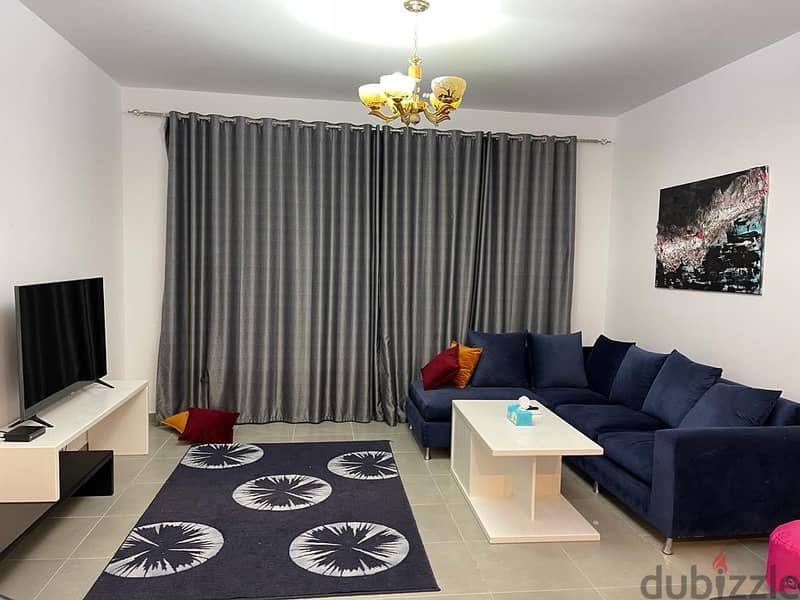Resale penthouse for sale, fully air-conditioned and equipped with furniture and appliances, in Amwaj Village, North Coast. 2