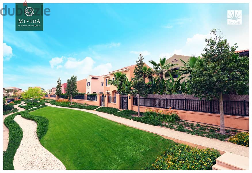Villa for sale in Mivida new cairo Ready to move BUA 348SQM Land 475m Prime Location فيلا للبيع فى ميفيدا التجمع الخامس 7