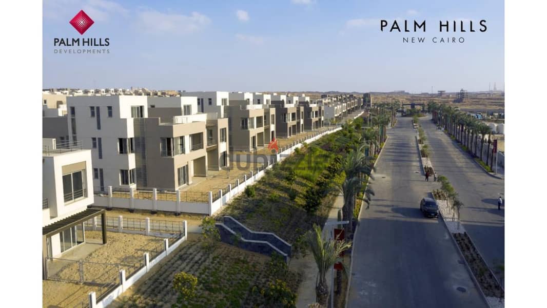Town house 190m for sale in palm hills new cairo with 10% down payment بالم هيلز القاهرة الجديدة 10