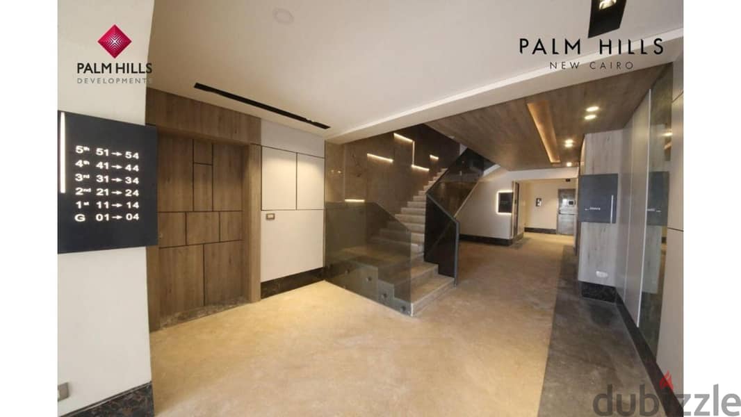 Apartment 70m for sale in palm hills new cairo fully finished with 10% down payment بالم هيلز 12