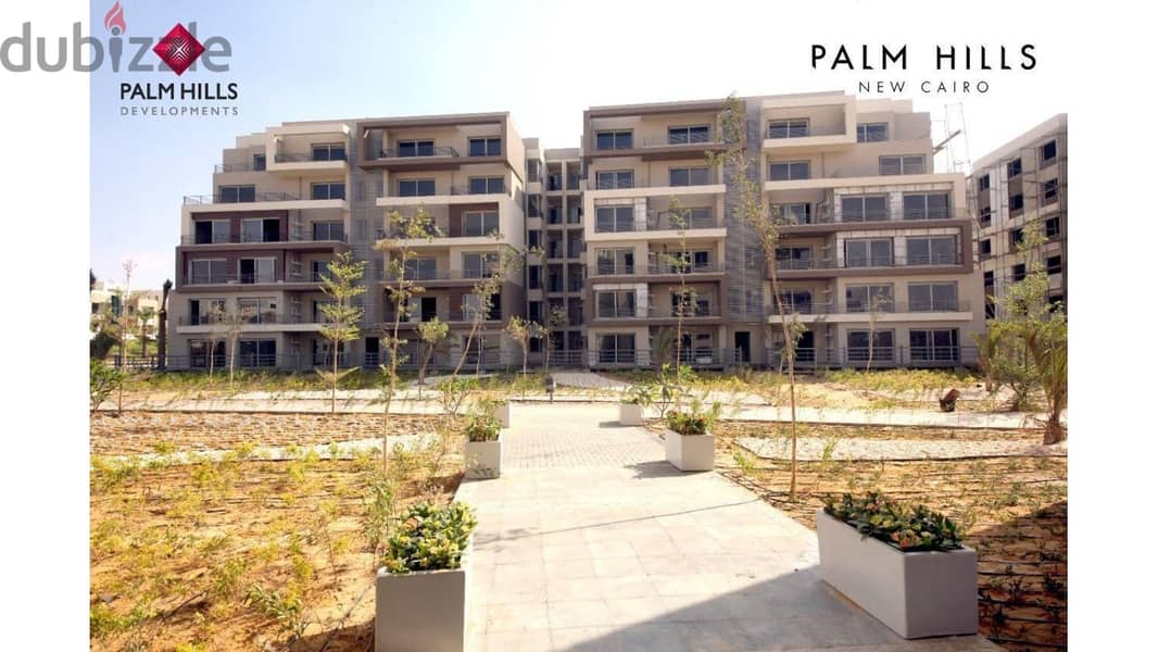 Apartment 70m for sale in palm hills new cairo fully finished with 10% down payment بالم هيلز 15