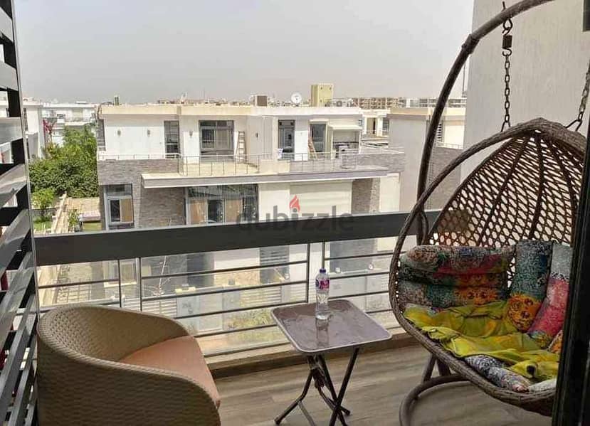 5 features in the Taj City apartment in front of Cairo Airport directly. . Ground apartment in Garden Open View on the largest area of Land Scape by in 12