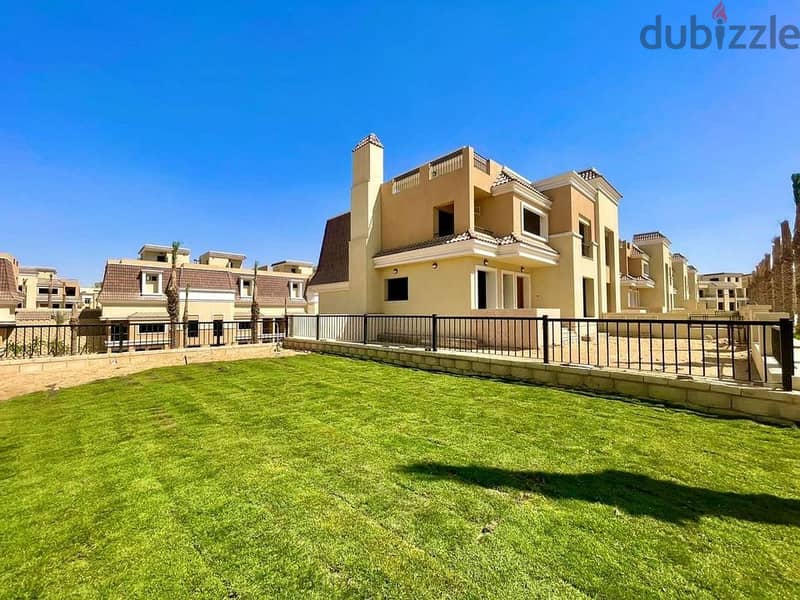 Villa for sale, 212 sqm, with garden, in Sarai Compound, on Suez Road, next to Madinaty and in front of El Shorouk 5