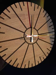wooden clock (melamine ) - ساعة حائط خشب