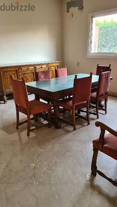 beautiful antique wood work dining room