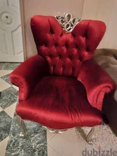 كرسي خشب زان احمر روماني كالجديد