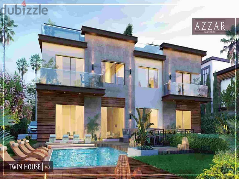 Twin House 264 m very prime location for sale with Installments at Azzar 2 1