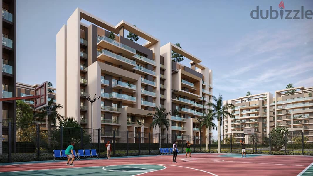 Own at the cheapest price a 120-meter, two-room apartment with flexible installments over 7 years in City Oval Compound 6