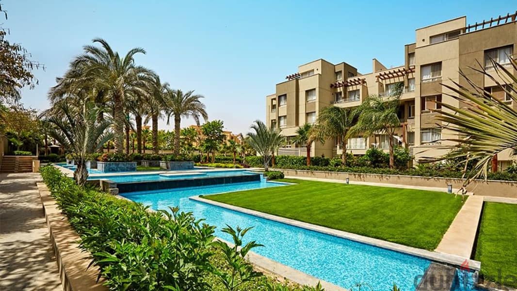 Apartment for sale in the heart of the community in Swan Lake Hassan Allam Compound, directly on Suez Road 4