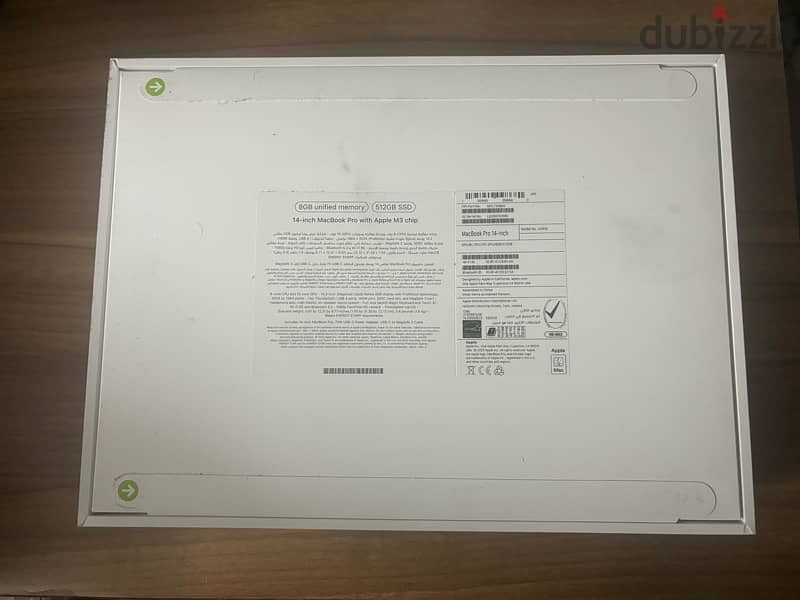 Apple 2023 Macbook Pro M3 14-inch - 8GB RAM 512GB SSD - Arabic/English 1