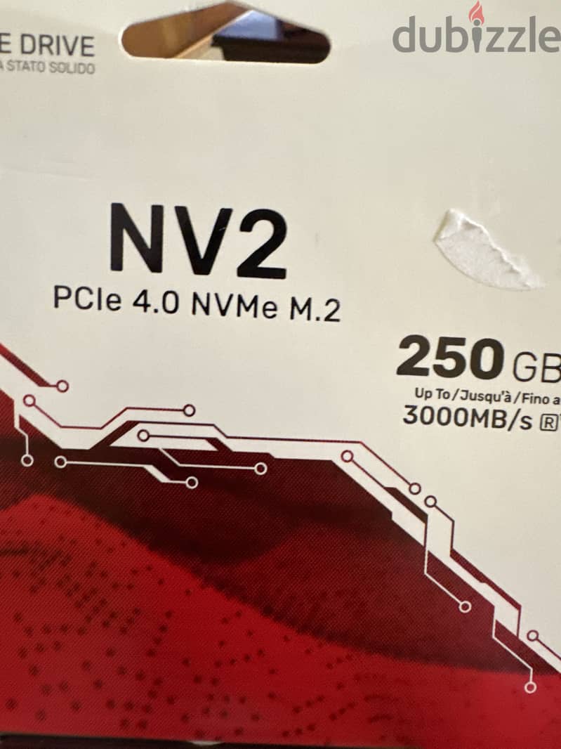 NV2 PCle 4.0 NVMe M. 2 250 GB 3