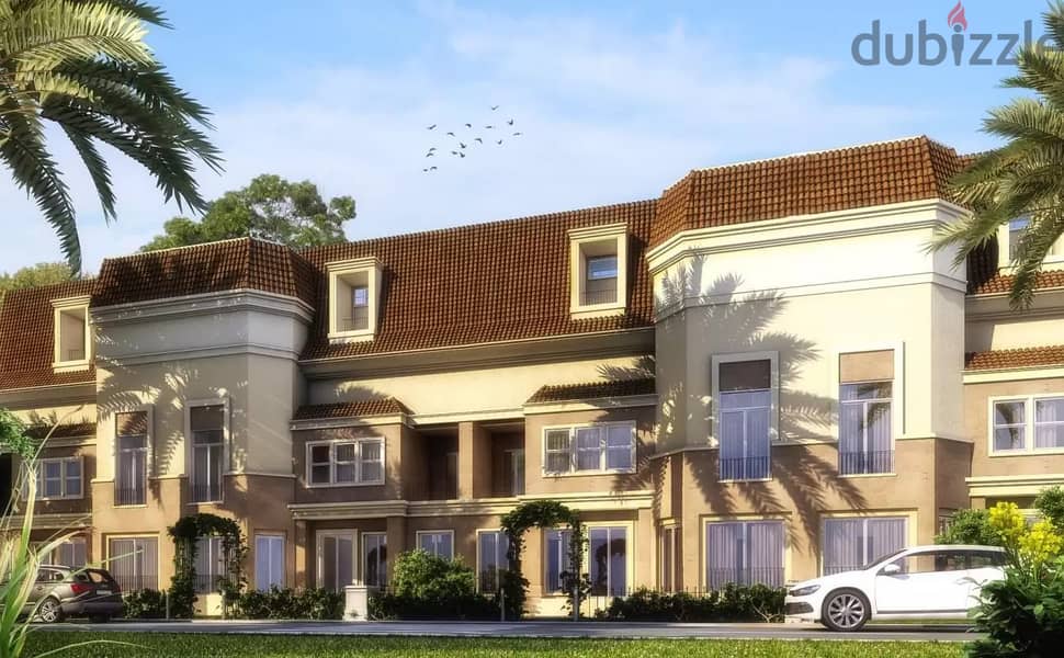 s villa for sale 212 M in sarai with down payment 1.280. 000 m  installment 120 k very prime location in mostakbel city 1