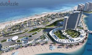 Ground  chalet 157m 2Bedrooms At cityedge downtown new alamein north coast front beach first row