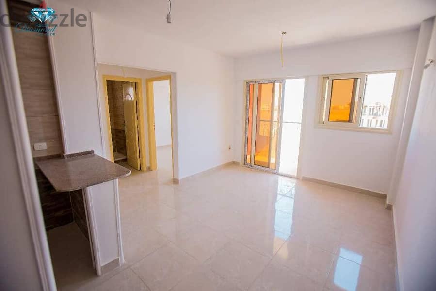 Studio 40m, first floor, finished, immediate delivery, highest levels of finishing, for sale in installments in Ras Sidr 3
