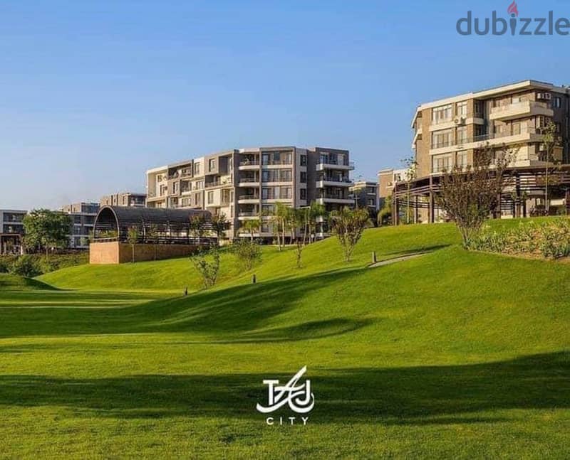In installments over 8 years, a ground floor apartment with a spacious garden for sale in New Cairo Settlement, in front of the airport 1