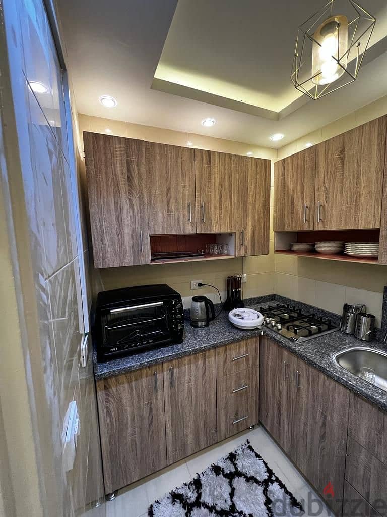 Furnished apartment for rent next to all services in Al-Rehab 4