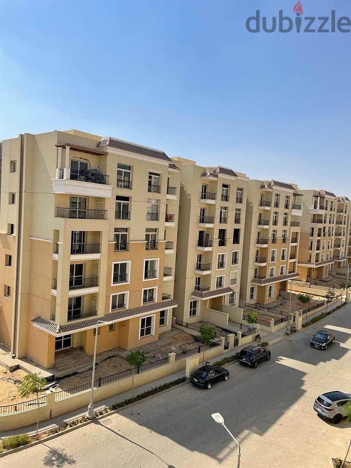 I own an apartment in Sarai Compound on Suez Road, directly next to Madinaty, in installments over 8 years without interest. 2