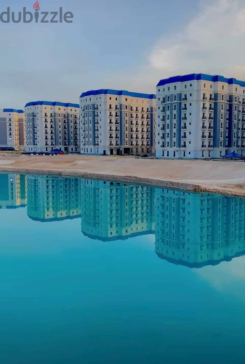 Apartment for sale in El Alamein on the sea ready to move finished 10% down payment installments up to10yearsشقة للبيع في العلمين استلام فوري متشطبة 2