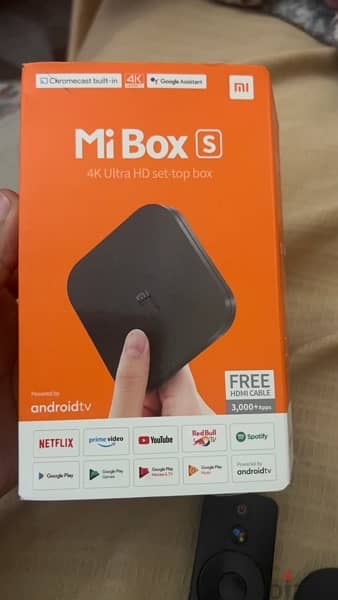 Xiaomi Mi box s Android tv شاومي مي بوكس حالة ممتازة بالكرتونة