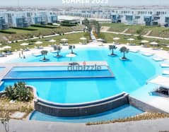شاليه غرفتين بالساحل للبيع علي البحر مباشر بجاردن   Chalet for sale in Arabella north coast 2 bedrooms with garden sea view
