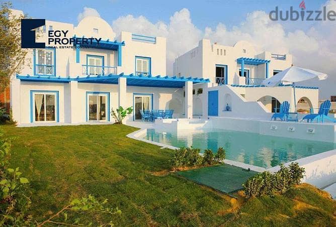 First row villa on the sea, prime location, panoramic view in Mountain View Sidi village at Al-Rahman 2