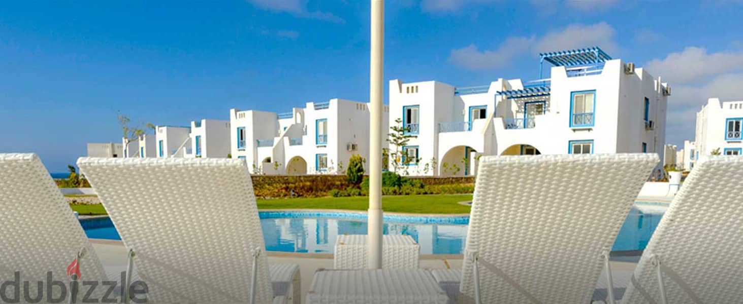 First row villa on the sea, prime location, panoramic view in Mountain View Sidi village at Al-Rahman 3