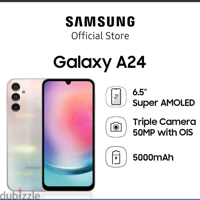 جديد مبرشم Samsung A24 6GB/128GB  ضمان محلى بأحسن سعر 0
