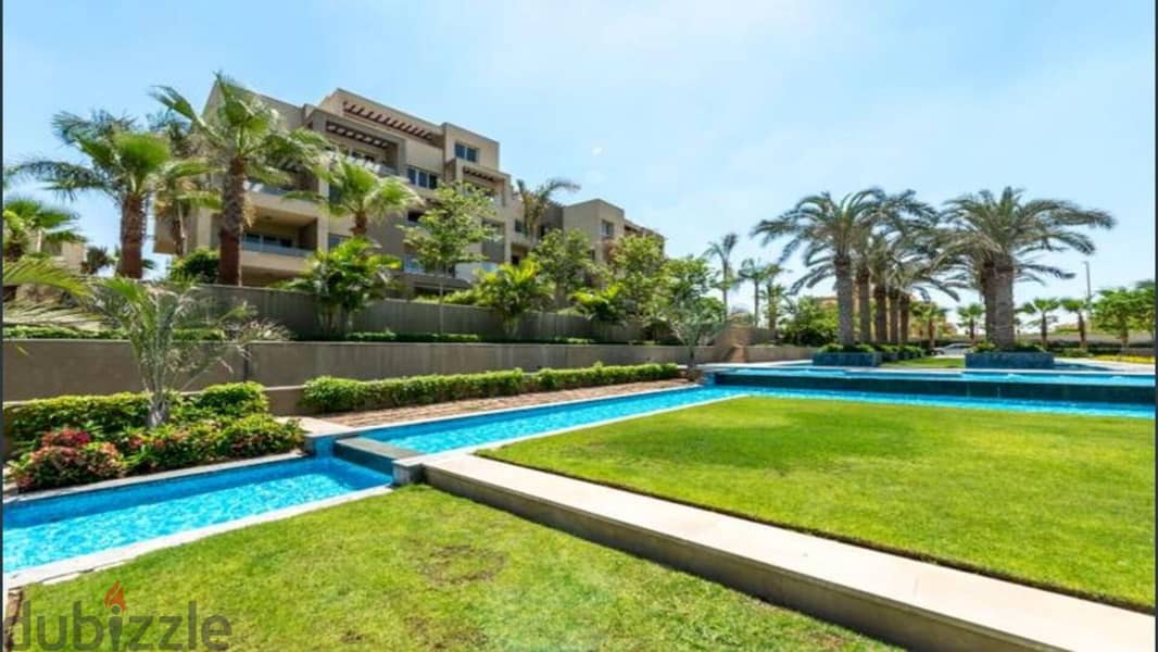 Apartment for sale in the heart of the community in Swan Lake Hassan Allam Compound, directly on Suez Road 5