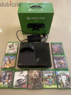 Xbox One with 9 paid games and 1 controller 1 TB 0