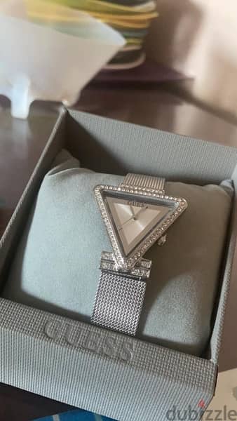 GUESS Silver-Tone Triangle watch 1