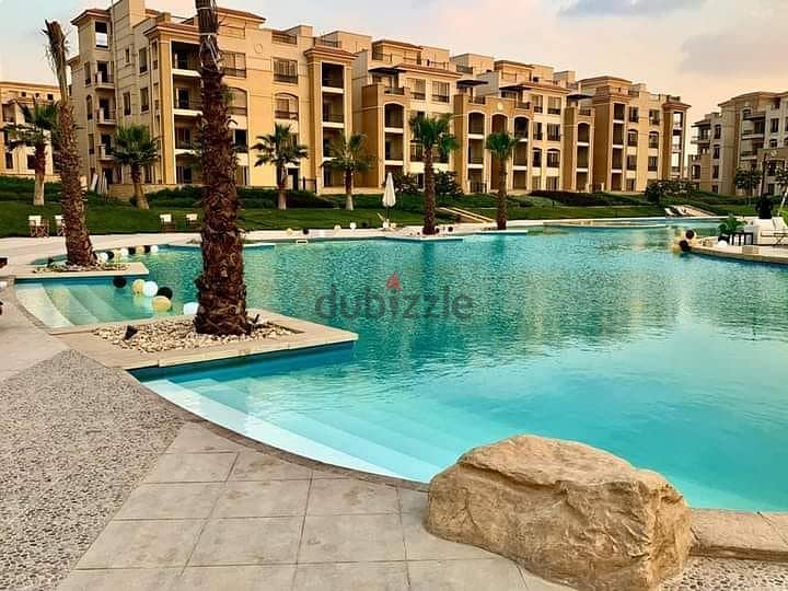 Apartment for sale stone residence compound new cairo ready to move with Garden in aliving Compound 1