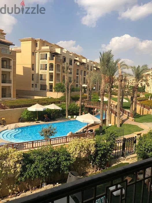 Apartment for sale stone residence compound new cairo ready to move with Garden in aliving Compound 13