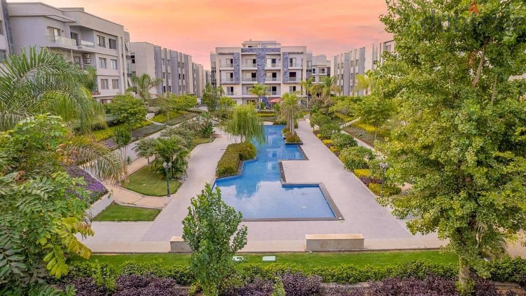 Own a two-bedroom apartment on the ground in the Galleria, Fifth Settlement 1