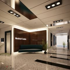 Medical clinic 170 m, ultra super luxury finishing, 5 years installments, in Fifth Settlement, directly in front of the American University and 90th 0