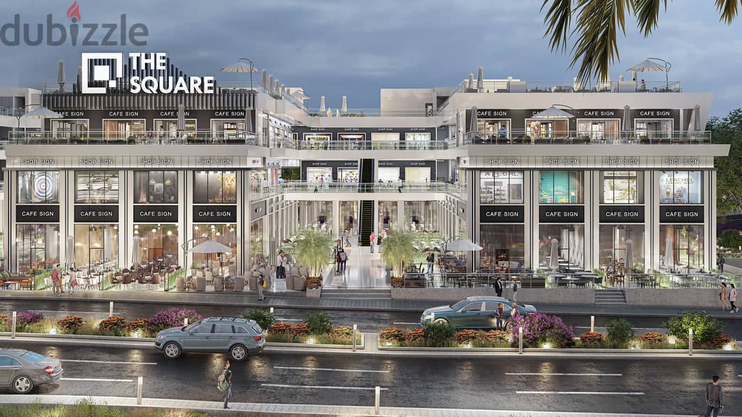 Shop for sale in Shorouk City, 53 sqm, corner of the main mall front, on the main Al-Hurriya axis, installments over 60 months without interest. 3