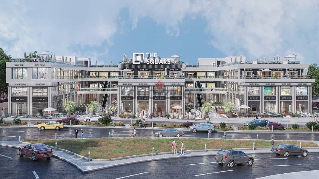 Seize the opportunity and get the offer in The Square, in a store for sale on the ground floor, 176 meters, in the best location in Shorouk, on the ma 8