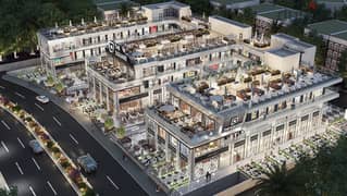 Shop for sale in El-Shorouk, on Al-Horriya Axis, next to Carrefour and a national gas station in THE SQUARE Mall, in installments over 5 years.