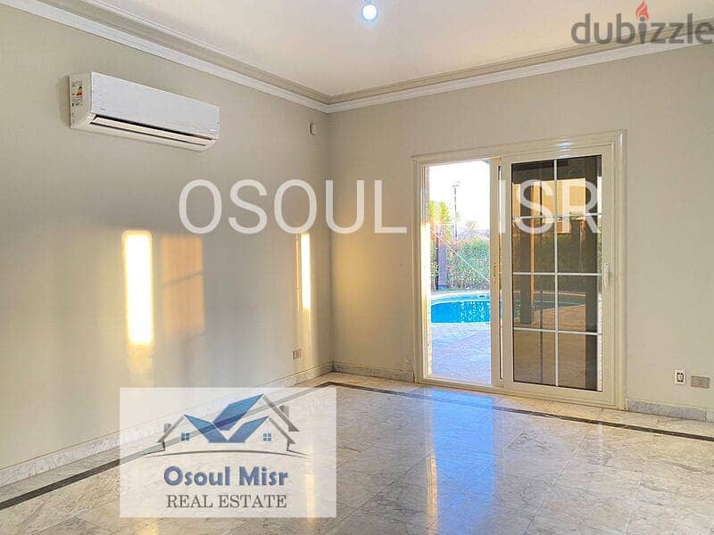 Villa for rent in Al Rabwa on the main golf course, fully finished 12