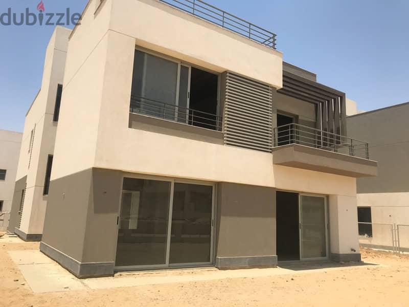 Very Unique Family House Type G, semi-finished, Bahary, 250 sqm + 145 sqm, open space for sale in Palm Hills New Cairo Compound 8