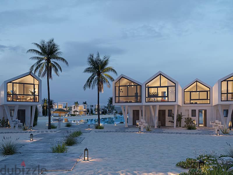 Chalet 95m for sale in D-Bay North Coast finished with installments & lagoon view شاليه للبيع في دي باي الساحل 0