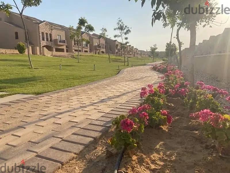 town house 265 m with garden 120m delivered , green square mostakbal city 4