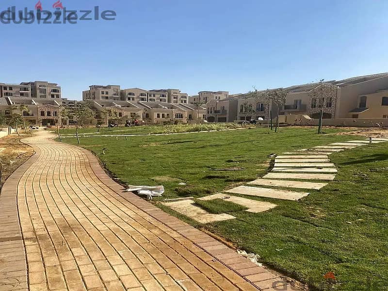 duplex 225m with garden delivered open view , green square mostakbal city 6